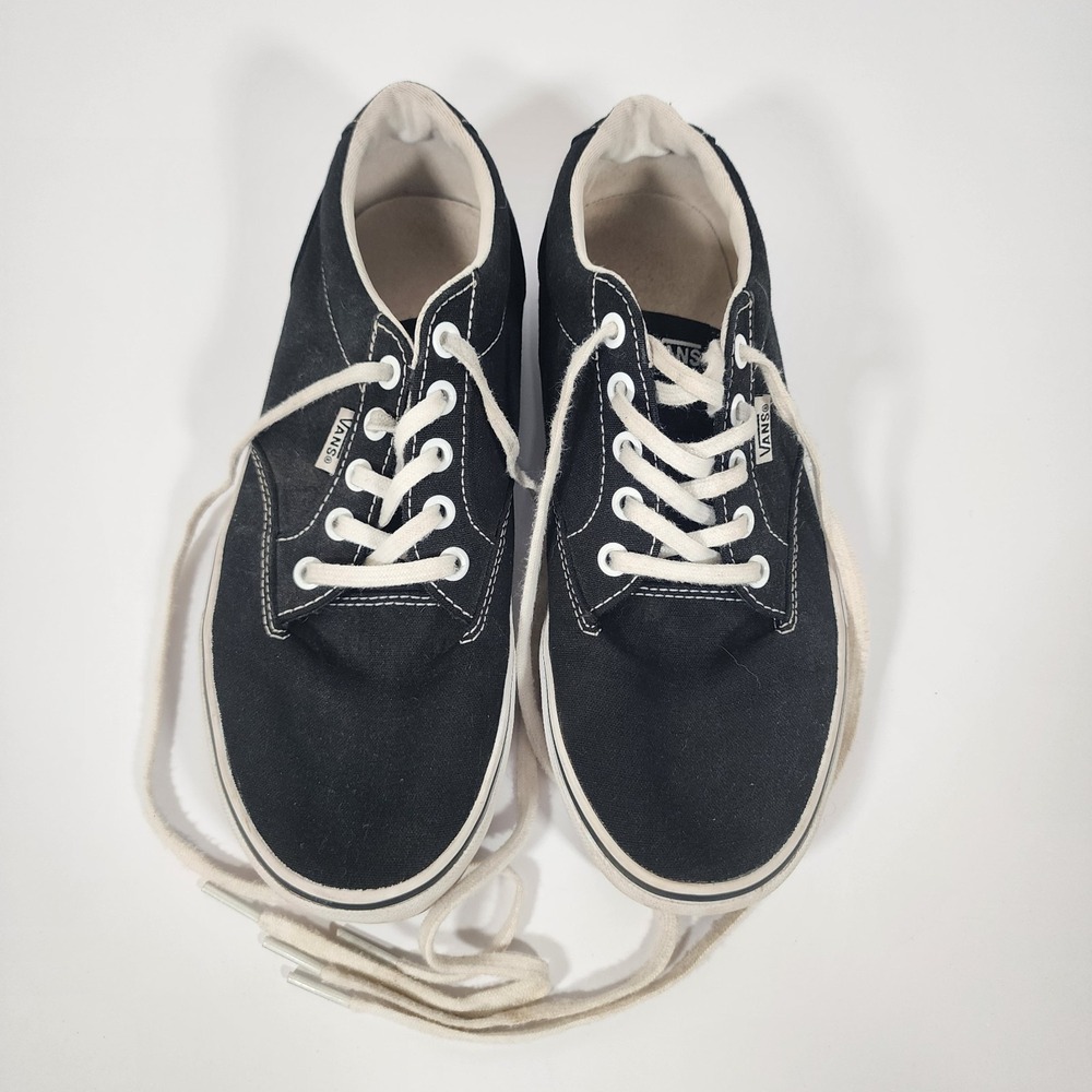 Vans Shoes Off The‎ Wall 500020 Women Sz 8 Black Casual Canvas Low Top Sneakers